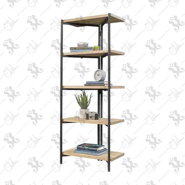 کتابخانه پرتابل مینیمال قسطی مدل B1002 | ویترین تاشو کمجا با بدنه فلزی یکپارچه